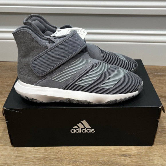 Adidas Men’s Gray High-Top Sneakers - Picture 4 of 6